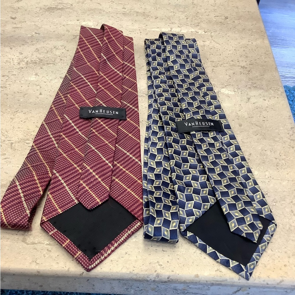 Van Heusen silk tie bundle deal.